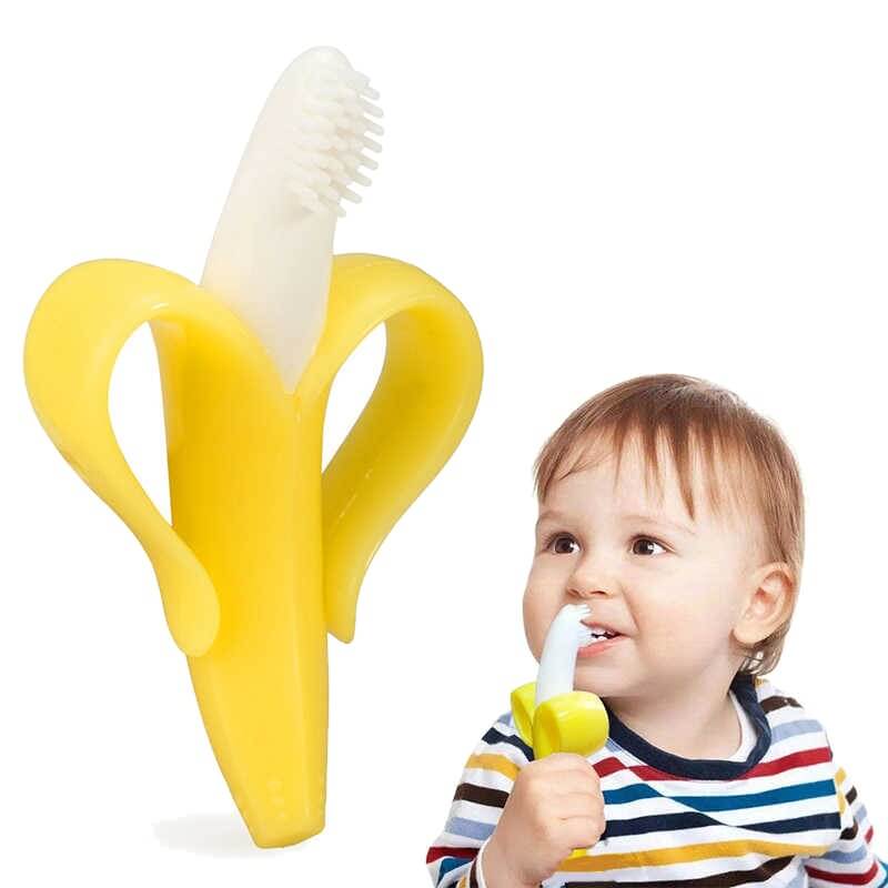 baby teether toy soft silicone dental care toothbrush for babies