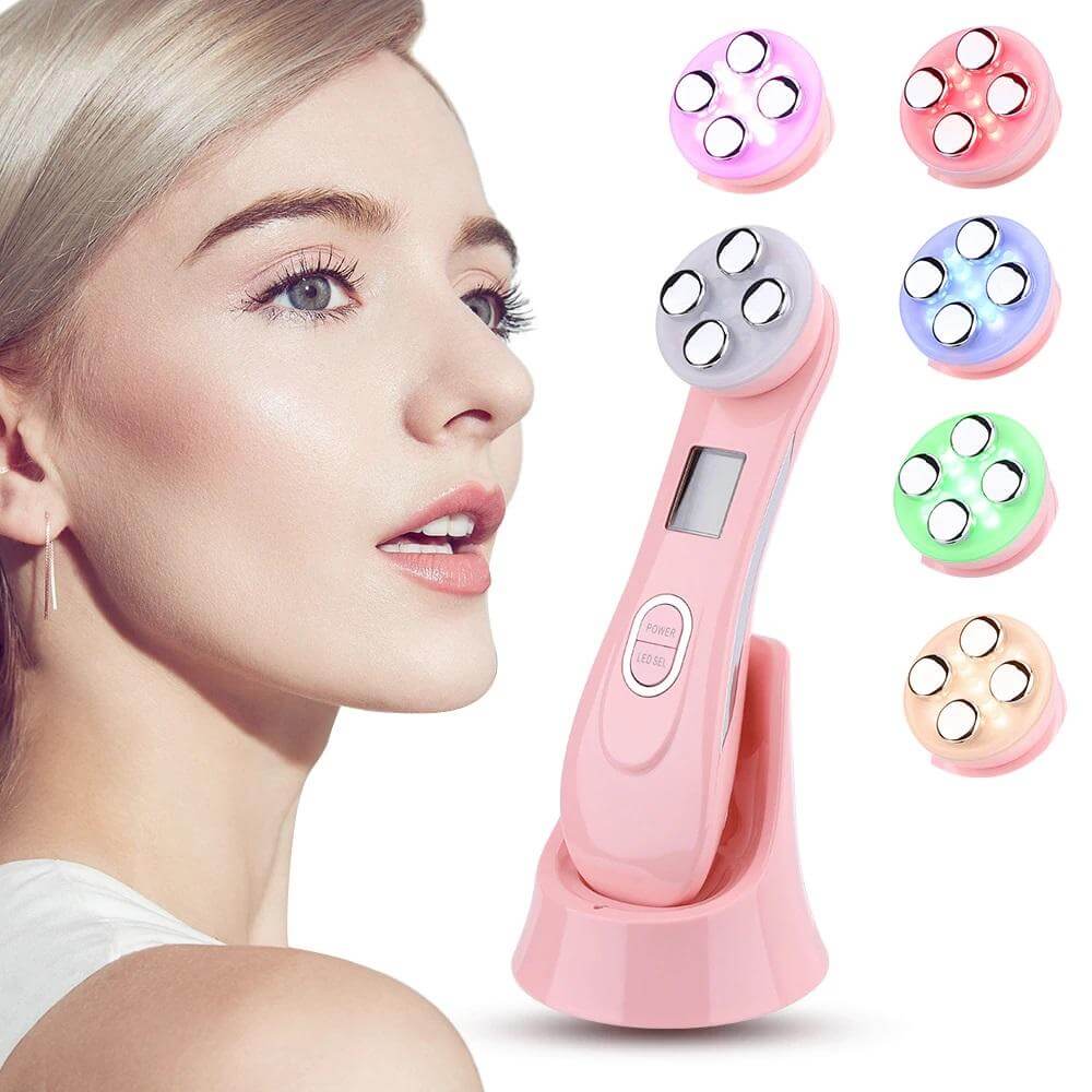 Facial Mesotherapy Electroporation RF Radio LED Photon for Facial Skin tightening, Wrinkle Removal and Face Massaging