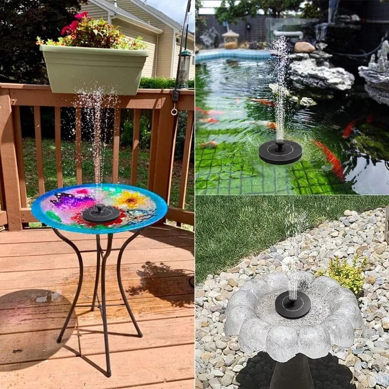 mini solar water fountain bird bath outdoor garden decoration 2