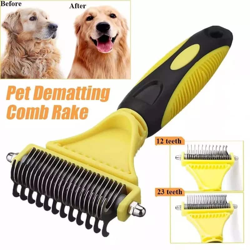 pet grooming comb dog dematting brush and hair knot remover