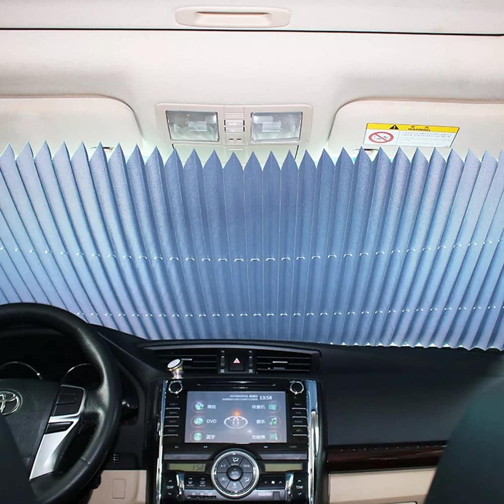 retractable sunshade car front window windshield uv block sun protection 2