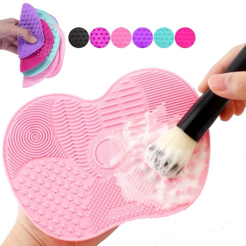 silicone brush cleaning pad brush scrubber mat