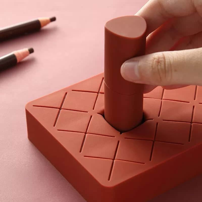 silicone lipstick organizer cosmetic multi grid storage box 2