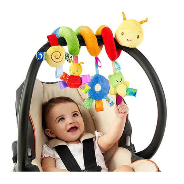 soft infant stroller toy educational spiral baby toy for newbors