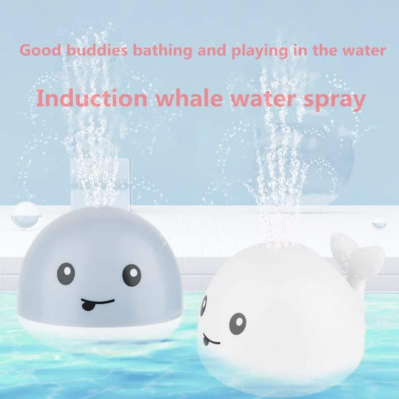 Baby Bath Toys Whale Automatic Spray Water Bath Toy with LED Light