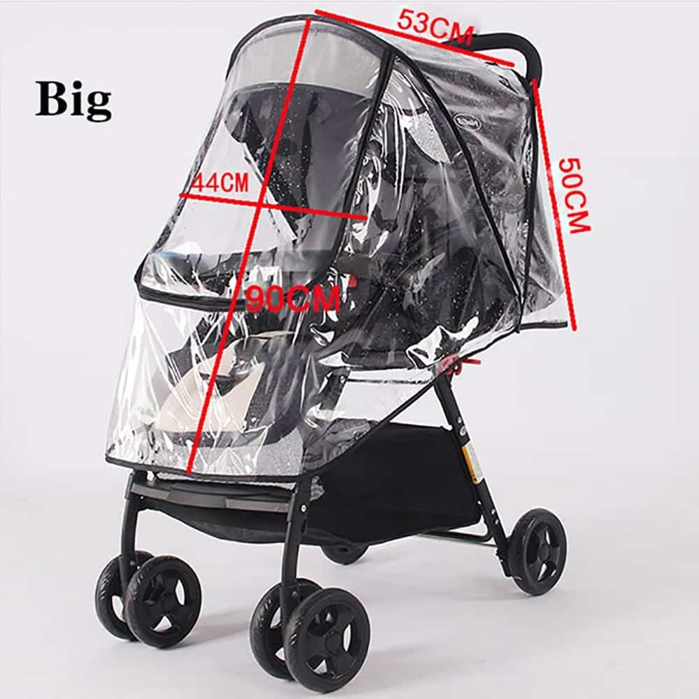 baby stroller rain cover transparent wind dust shield 2