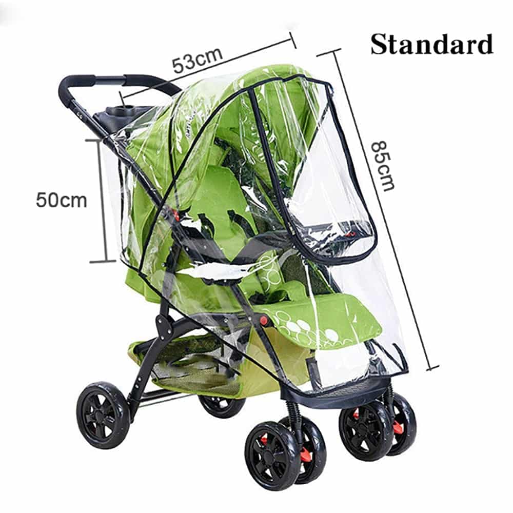 baby stroller rain cover transparent wind dust shield 3