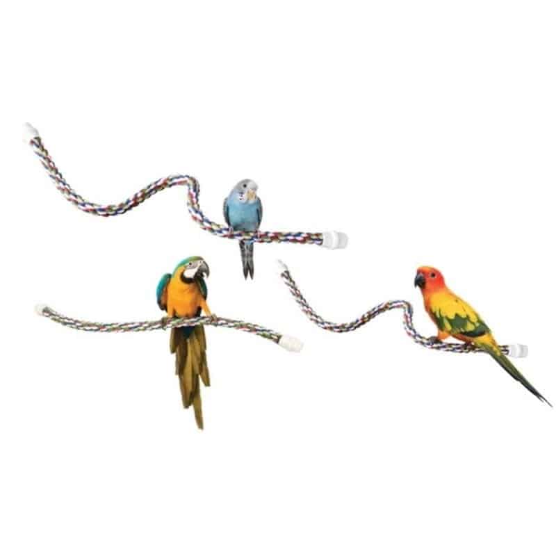 bird spiral rope perch cotton parrot swing climbing standing toy 4