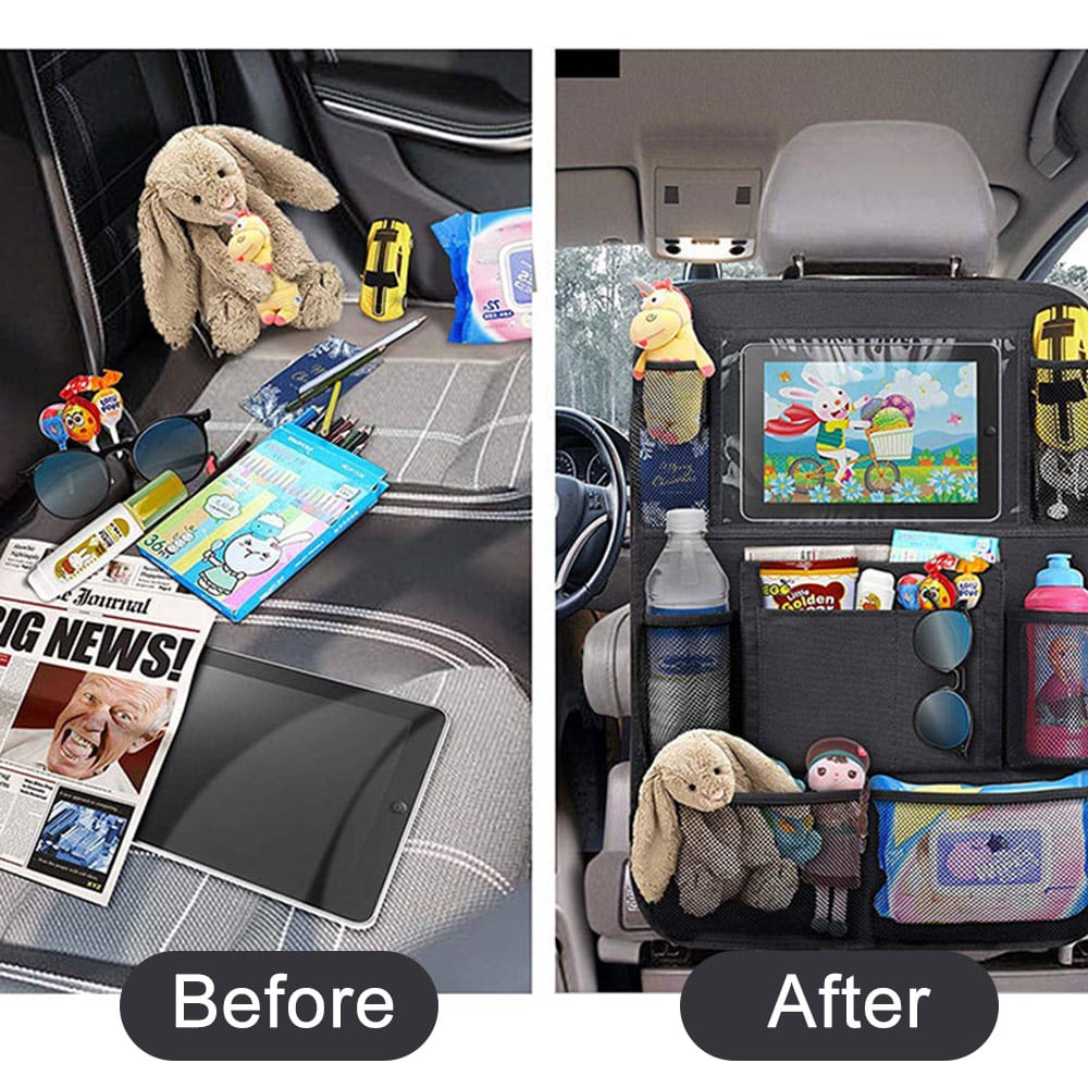 car backseat organizer with touch screen tablet holder 3
