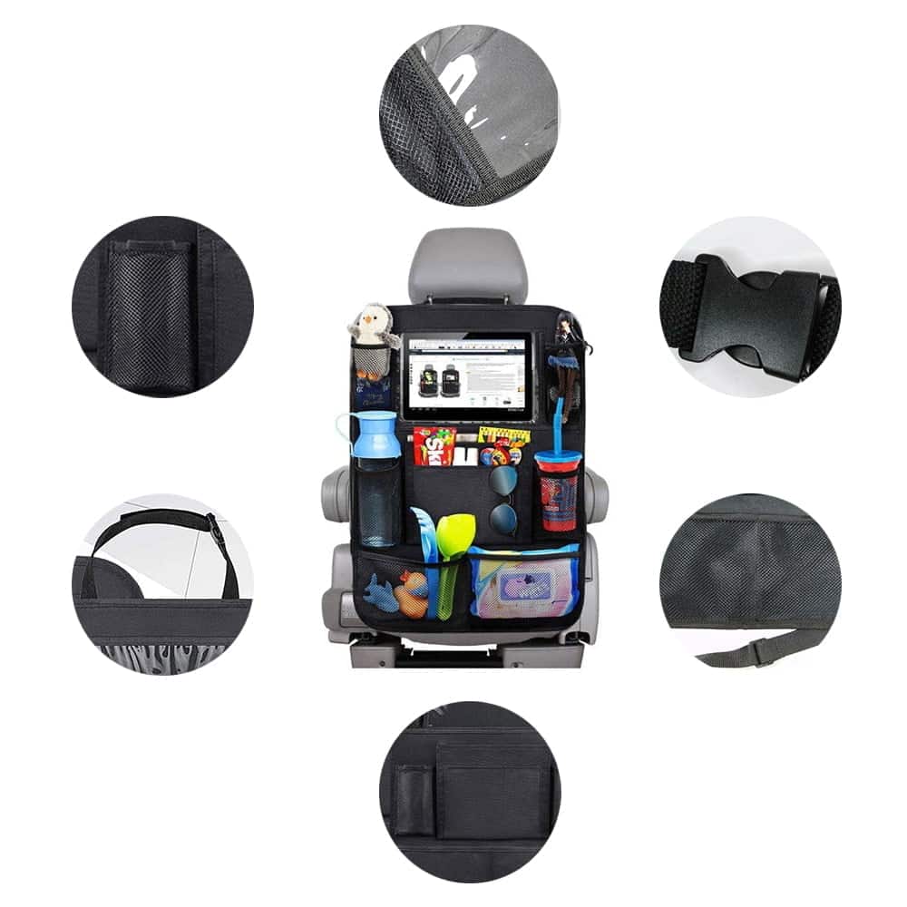 car backseat organizer with touch screen tablet holder 5
