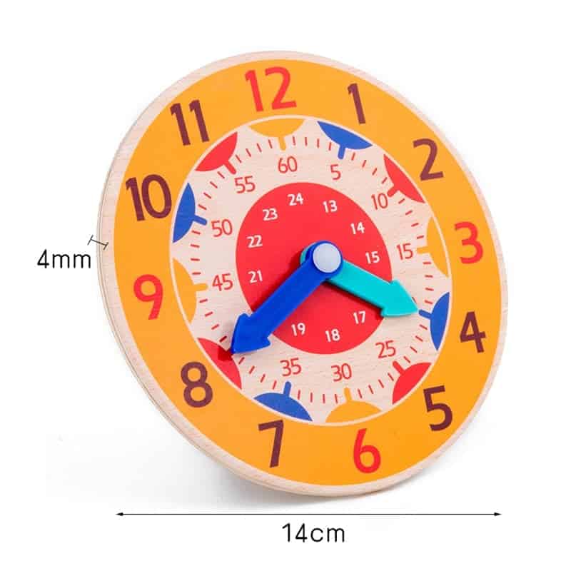 children montessori wooden clock toys early preschool teaching aids 8