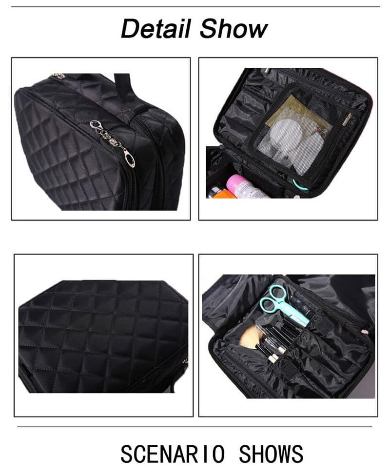 cosmetic bag multifunction and large capacity travel makeup case 3