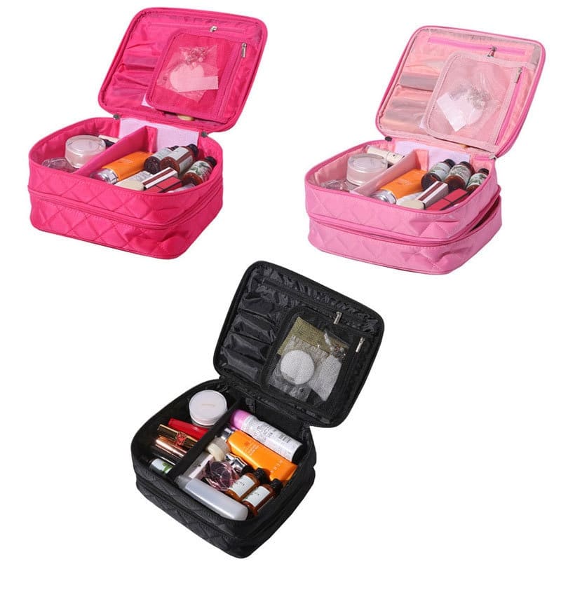 cosmetic bag multifunction and large capacity travel makeup case 9