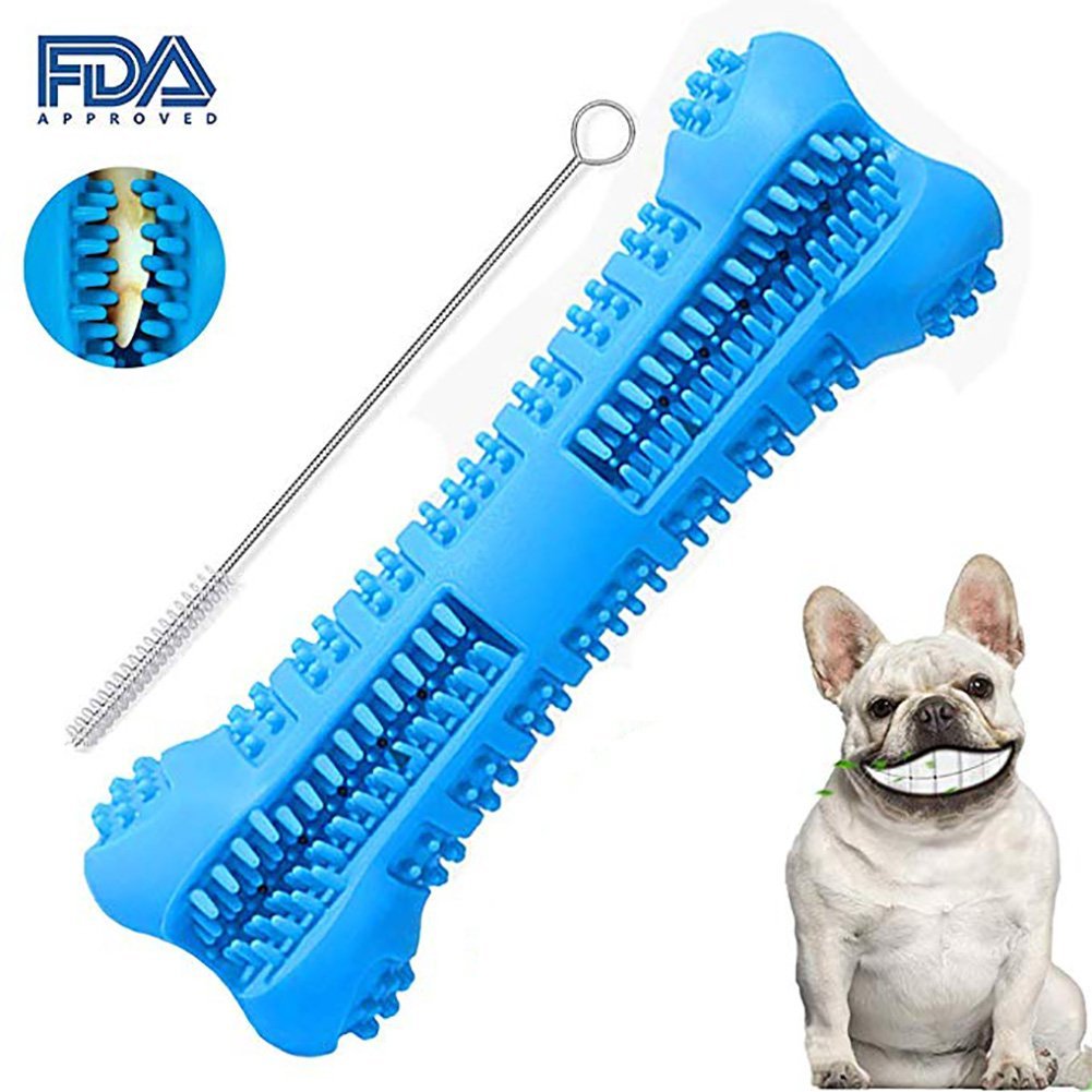 dog toothbrush rubber toy natural pet dental care brushing stick 10