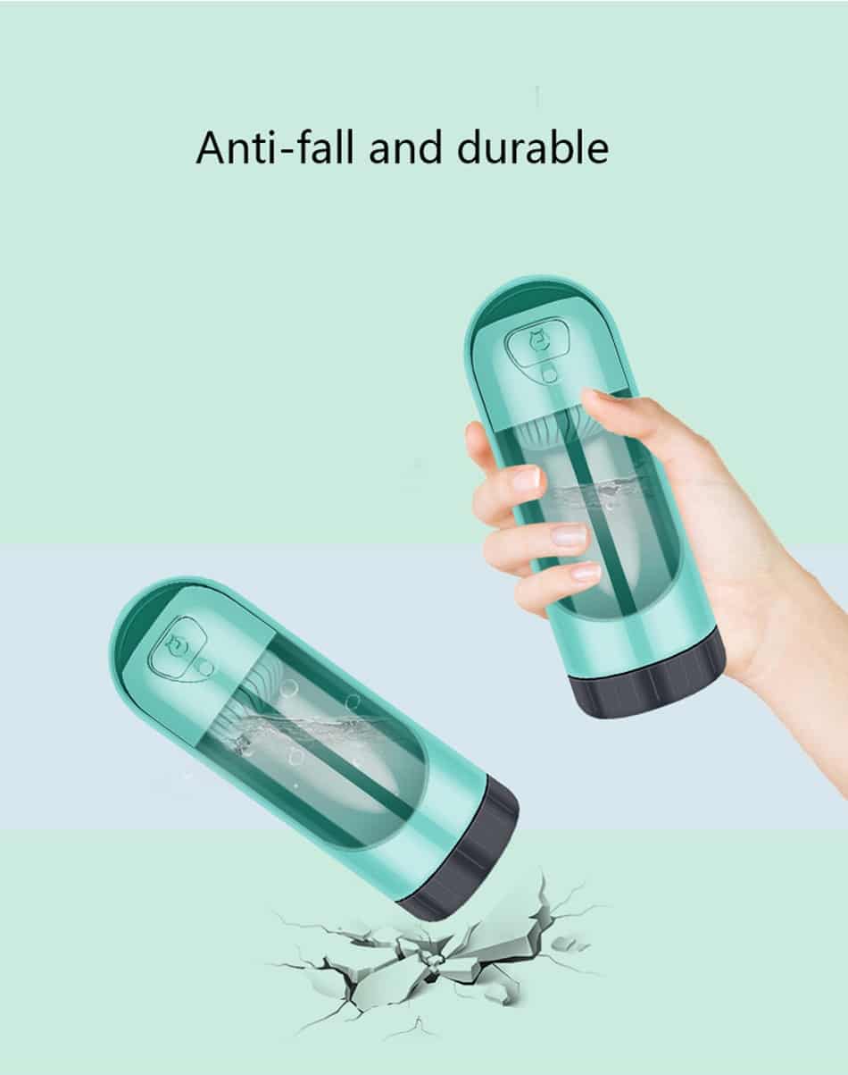 Dog Water Bottle - Portable Travel Drinking Cup for Pets