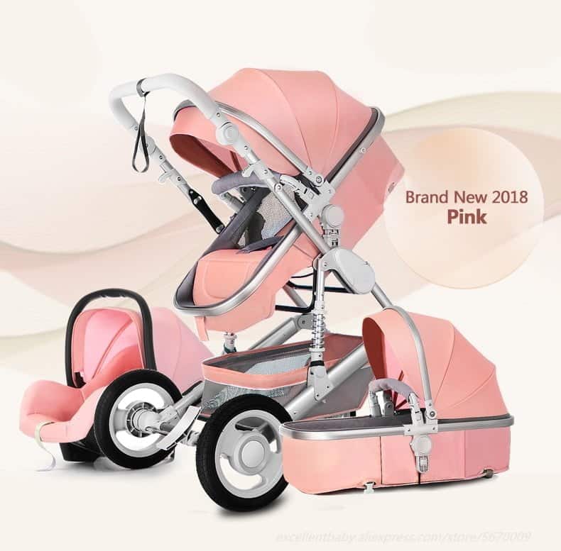 high landscape baby stroller 3 in 1 with car seat 3
