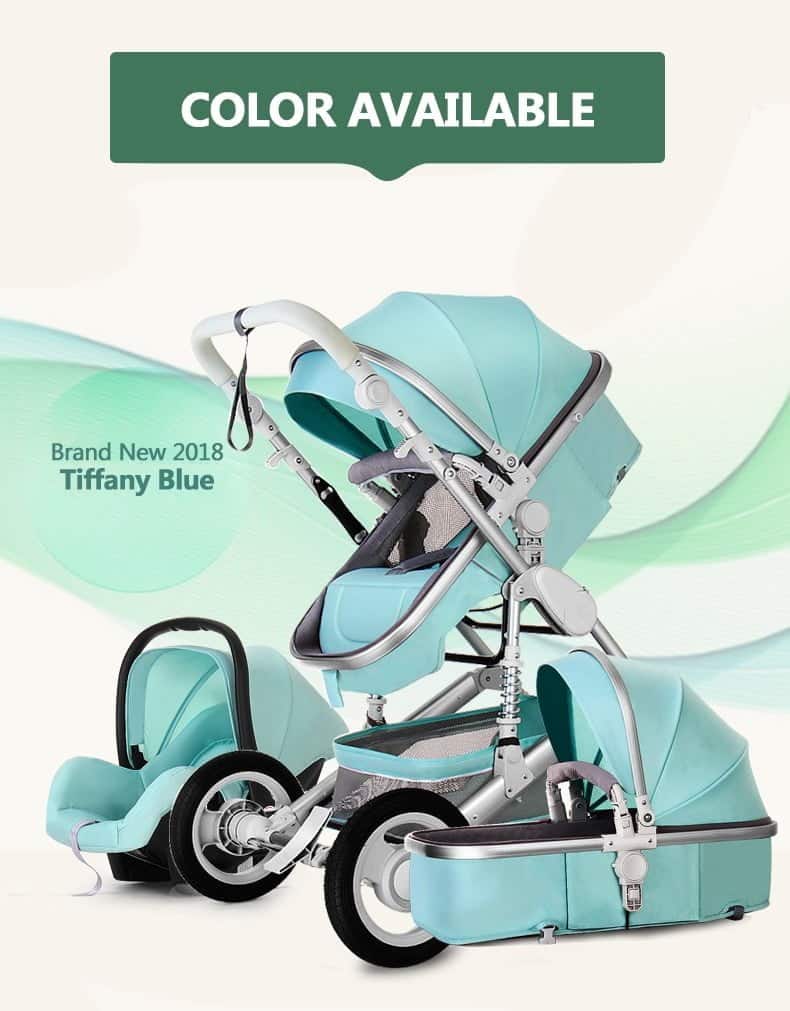 high landscape baby stroller 3 in 1 with car seat 4