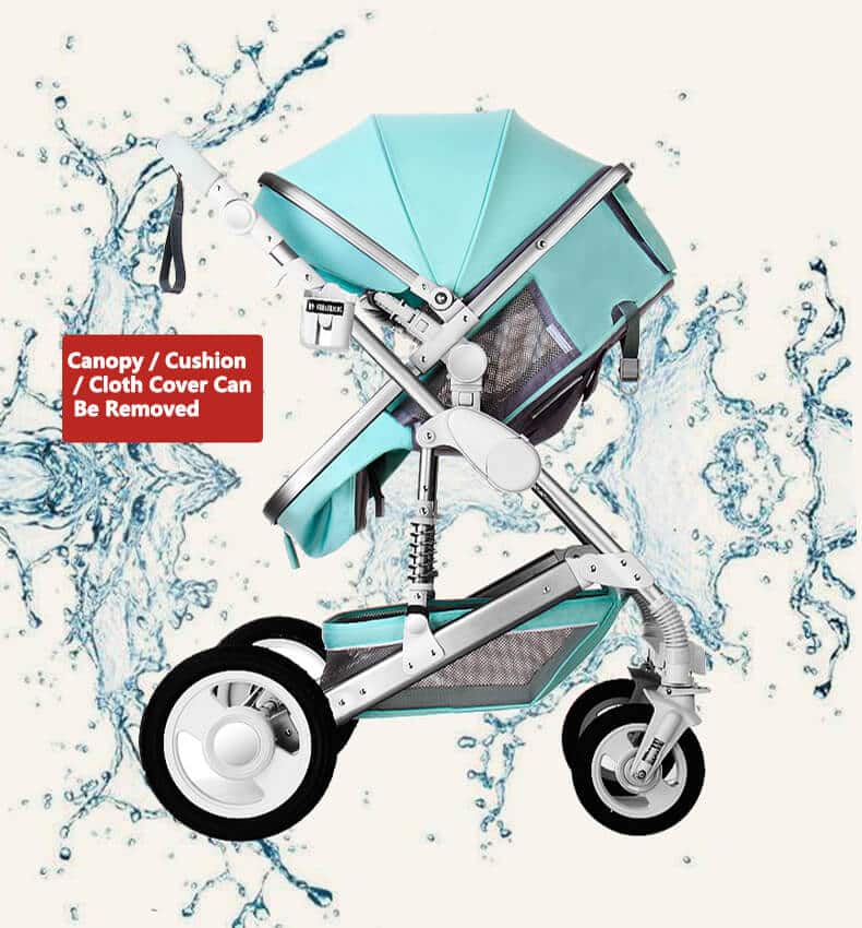 high landscape baby stroller 3 in 1 with car seat 6