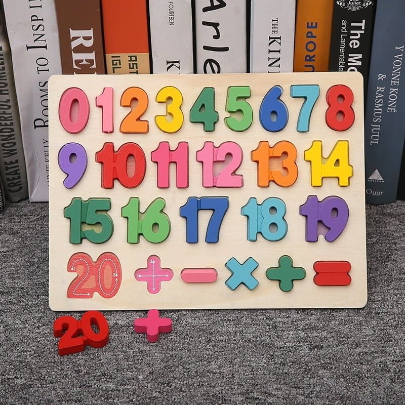 kids wooden 3d alphabet numbers board early educational toys for toddler 6