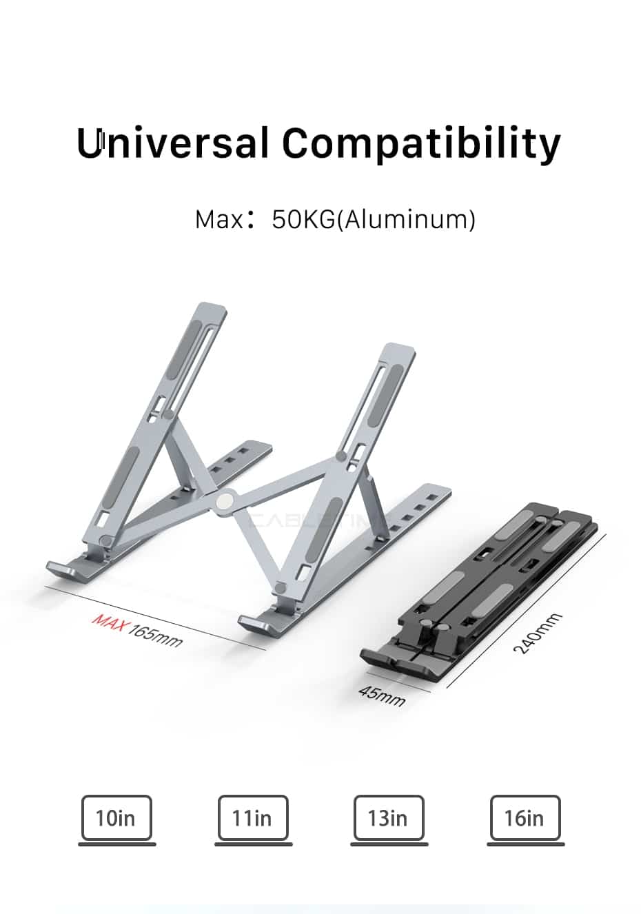 laptop stand portable holder foldable aluminum alloy stand 4