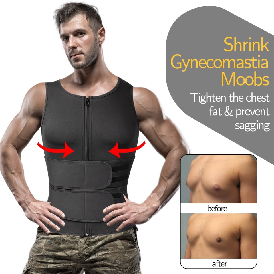 men waist trainer corset trimmer waist cincher belt sweat slimming shapewear 15