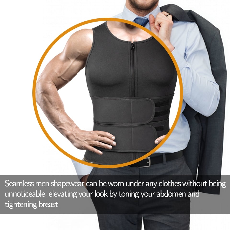 Men Waist Trainer Corset Trimmer - Waist Cincher Belt Sweat Slimming Shapewear 15 men waist trainer corset trimmer waist cincher belt sweat slimming shapewear 8