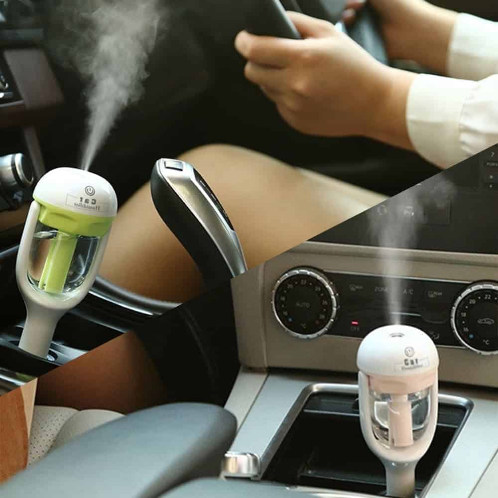 mini 12v car steam humidifier air purifier and aroma diffuser 7