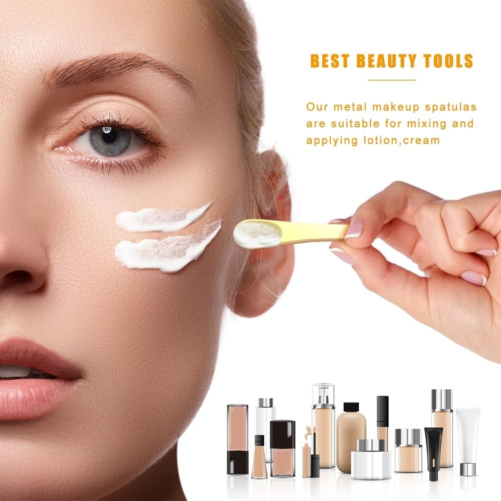 Mini Metal Cosmetic Spatulas Spoon - Facial Cream Mask Scoop for Mixing 13 mini metal cosmetic spatulas spoon facial cream mask scoop for mixing 17