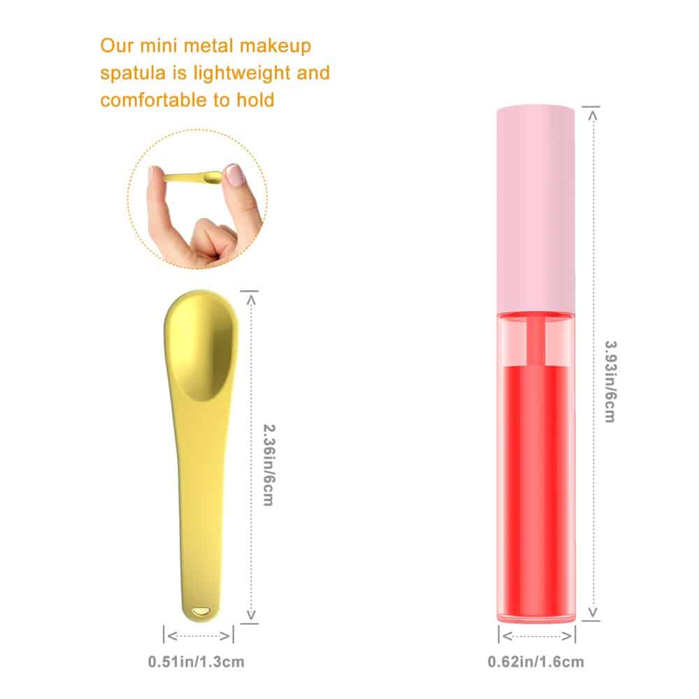 Mini Metal Cosmetic Spatulas Spoon - Facial Cream Mask Scoop for Mixing 12 mini metal cosmetic spatulas spoon facial cream mask scoop for mixing 18