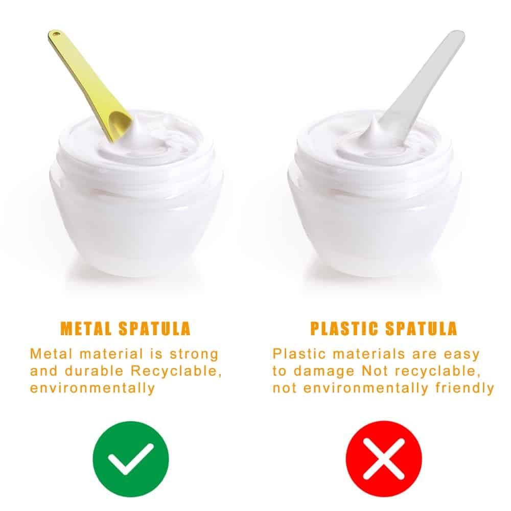 Mini Metal Cosmetic Spatulas Spoon - Facial Cream Mask Scoop for Mixing 10 mini metal cosmetic spatulas spoon facial cream mask scoop for mixing 20