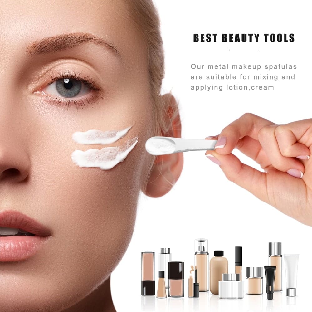 Mini Metal Cosmetic Spatulas Spoon - Facial Cream Mask Scoop for Mixing 6 mini metal cosmetic spatulas spoon facial cream mask scoop for mixing 24