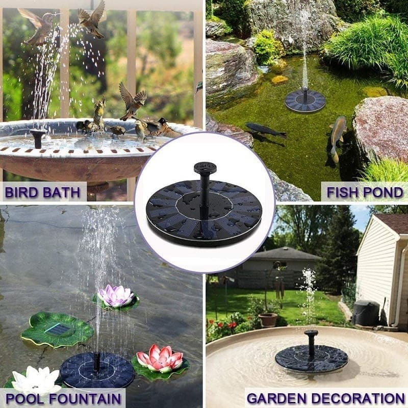 mini solar water fountain bird bath outdoor garden decoration 10