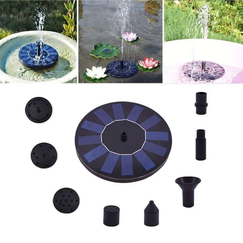 mini solar water fountain bird bath outdoor garden decoration 9