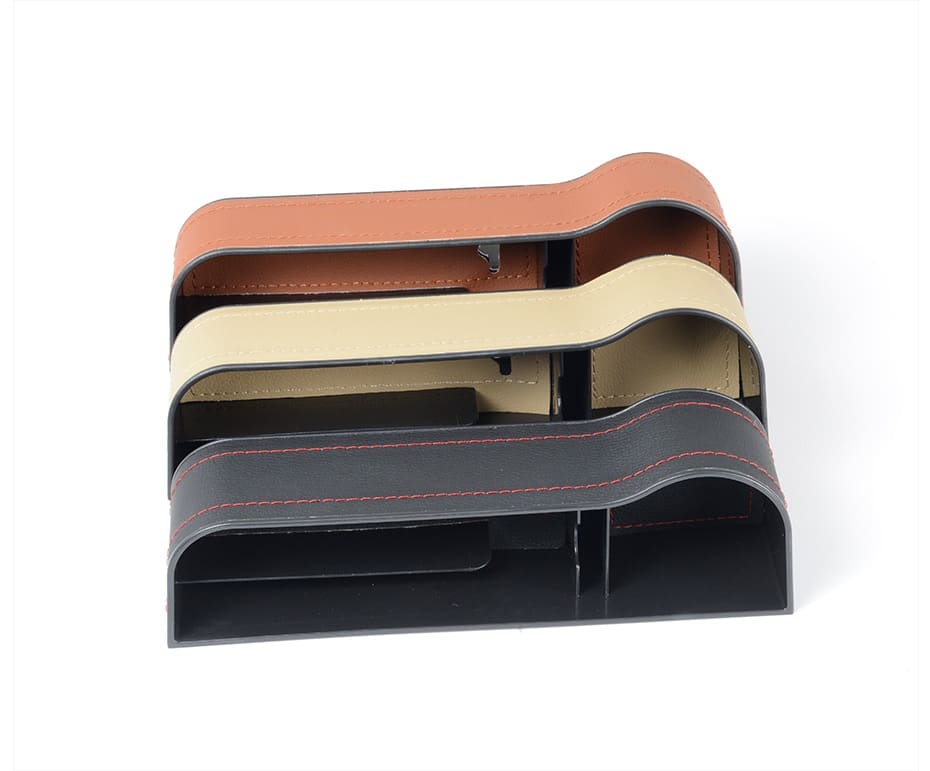 multifunctional car seat organizer leather storage box pocket 6