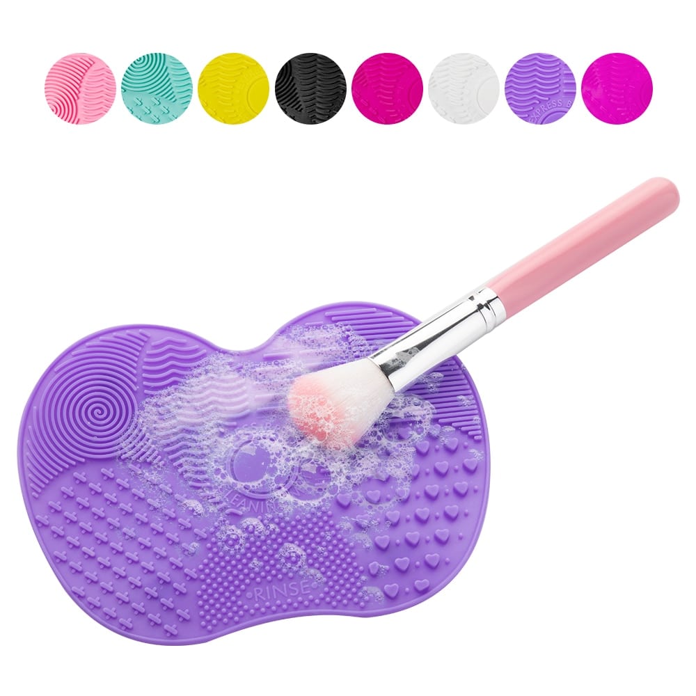silicone brush cleaning pad brush scrubber mat 10