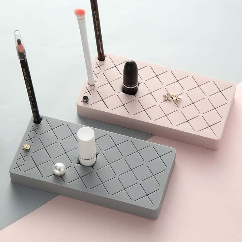 silicone lipstick organizer cosmetic multi grid storage box 4