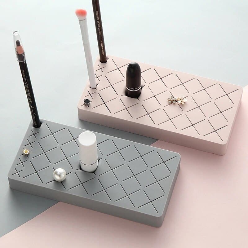 silicone lipstick organizer cosmetic multi grid storage box 9