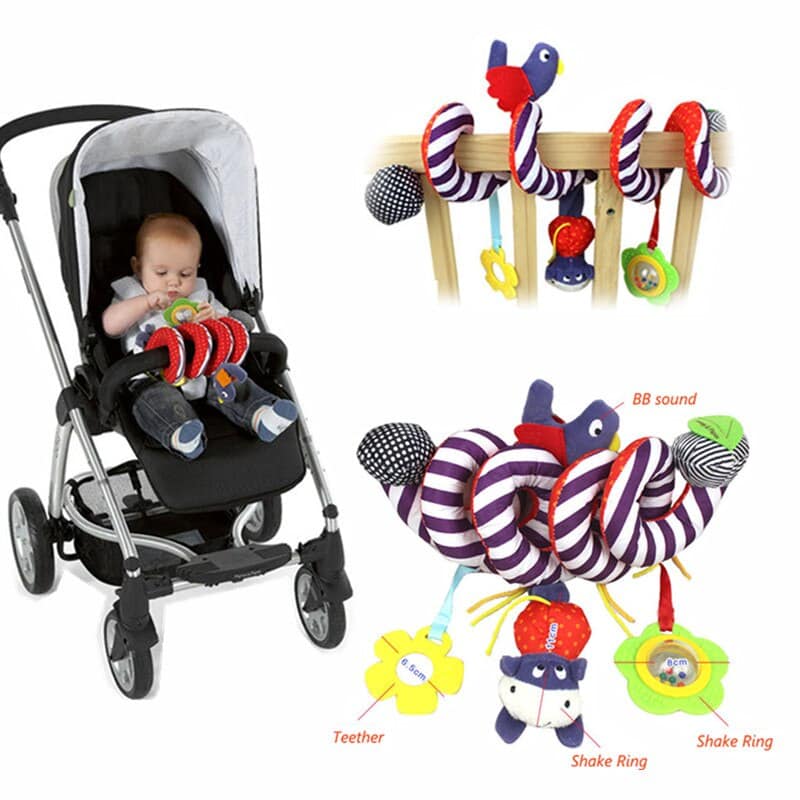 soft infant stroller toy educational spiral baby toy for newbors 3