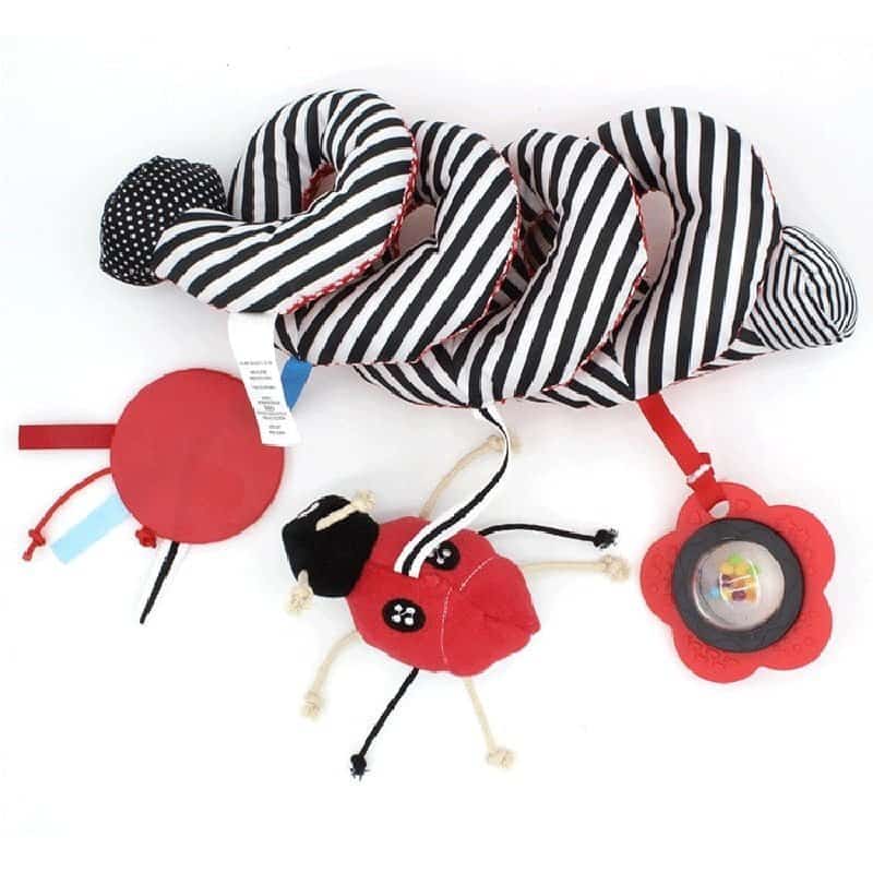 soft infant stroller toy educational spiral baby toy for newbors 4