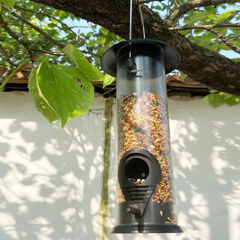 squirrel proof bird feeder hanging cage seed outdoor 10