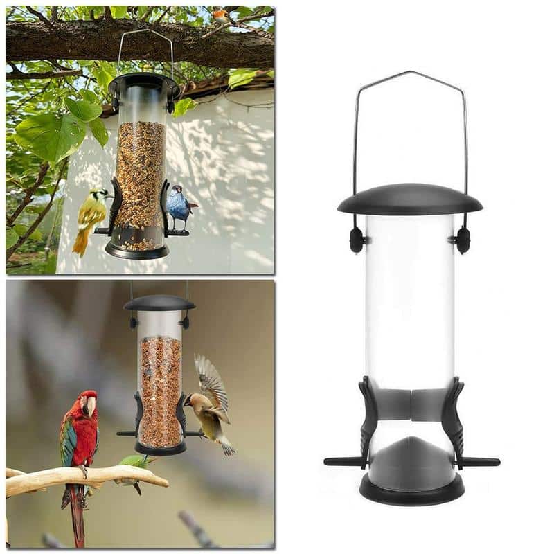 squirrel proof bird feeder hanging cage seed outdoor 3