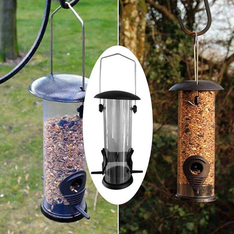 squirrel proof bird feeder hanging cage seed outdoor 4