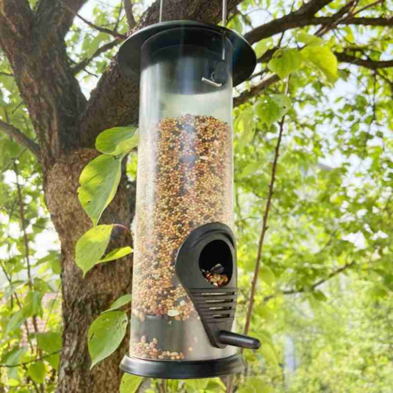 squirrel proof bird feeder hanging cage seed outdoor 7