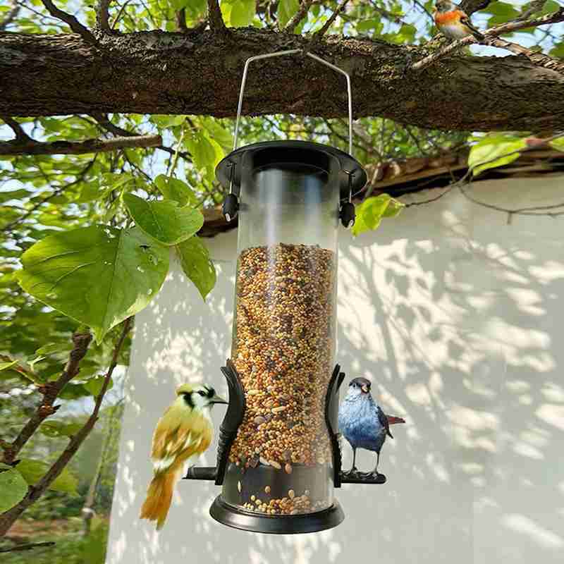 squirrel proof bird feeder hanging cage seed outdoor 8