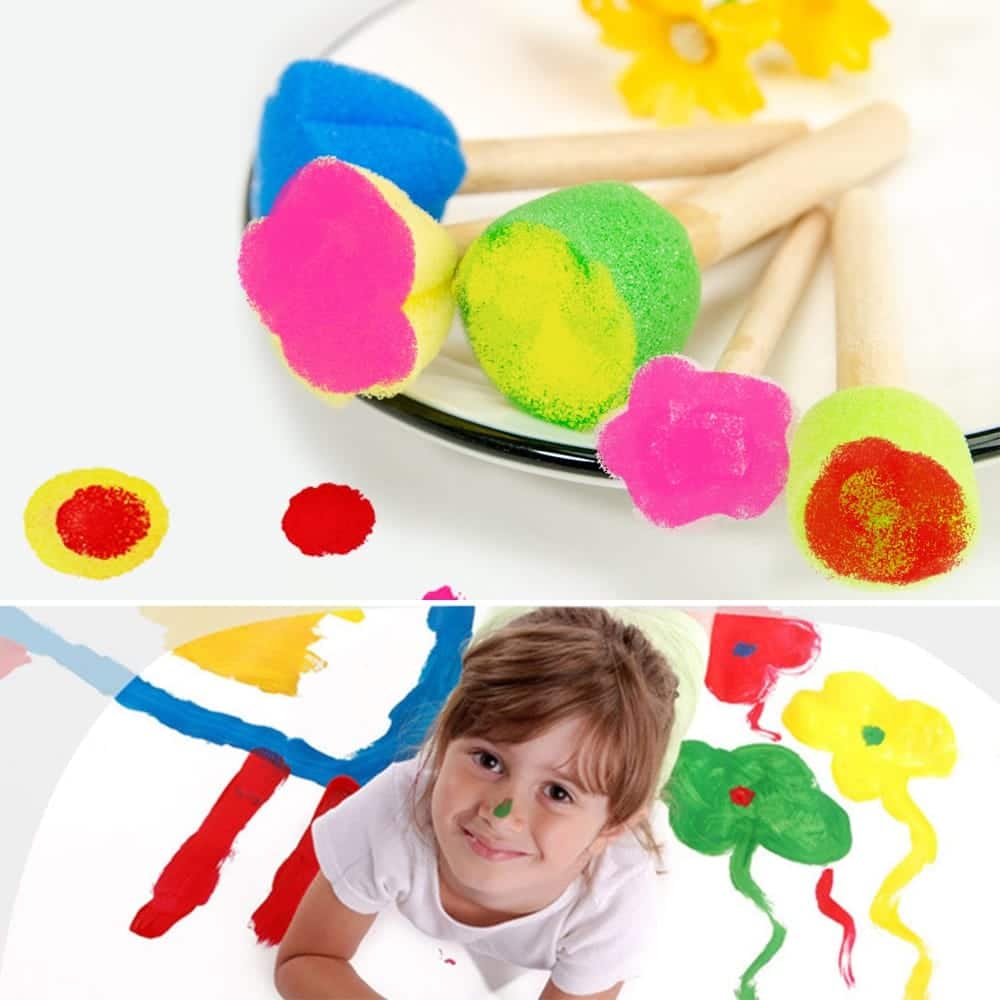 toddler sponge stamp brush kits educational drawing toys for children 7