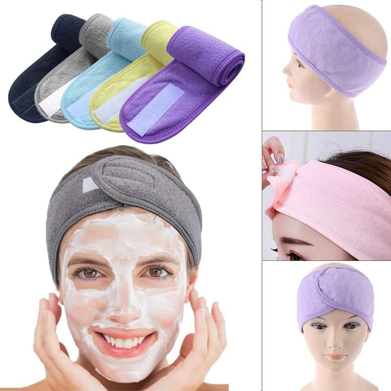 women spa headband stretchable hair band for makeup washing cosmetic shower 5