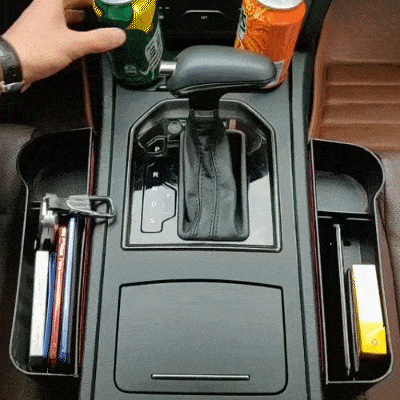 multifunctional car seat organizer leather storage box pocket